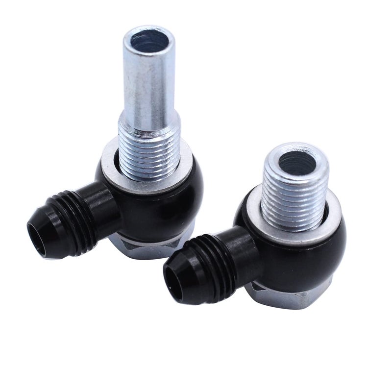 2PC 6AN x 14NPSM 90 Degree Banjo Fittings for 4L80E GM Transmission Oil Cooler